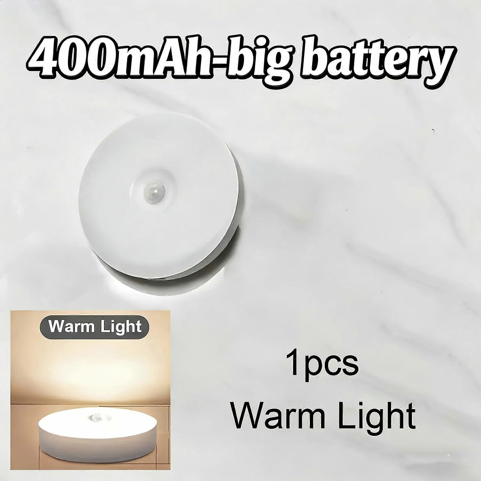 Bewegungsmelder-wandleuchte, Wiederaufladbares Led-nachtlicht Mit 400-mah-akku, Warmweißes Licht Mit Automatischer Ein-/ausschaltfunktion Für Schlafzimmer, Küche Und Flur, 1 Stück