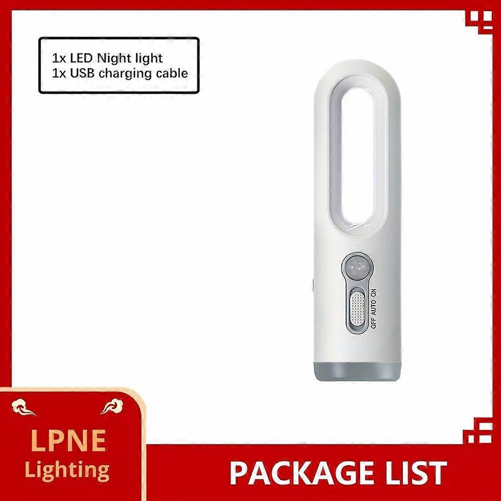 Tragbare Led-nachtlampe, Usb-aufladbar, Bewegungssensor, Warmgelbe Leselampe Für Camping, Wandern, Notfälle