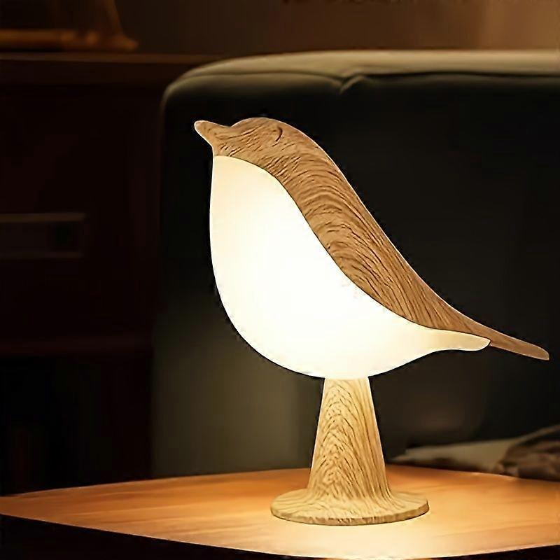 Vogelförmige Led-tischleuchte Mit Touch-bedienung, Dimmbares 3-farben-nachtlicht Für Schlafzimmer Und Schreibtisch, Kabelloses Usb-laden