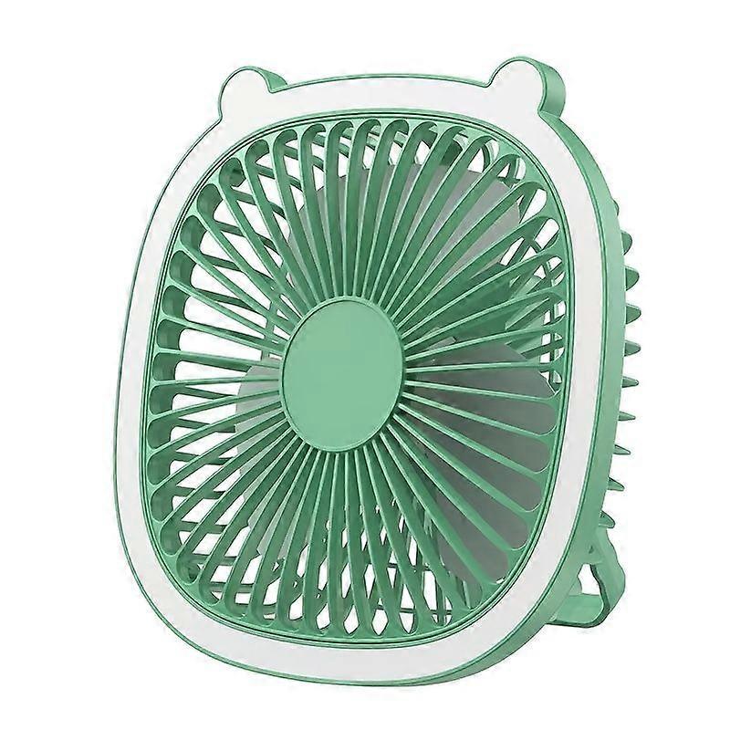 Mini-usb-tischventilator Mit Bürstenlosem Motor, Leiser Betrieb, Hohe Kühlleistung, Mintgrünes Und Weißes Bärenohr-design Für Nachttisch, Schreibtisch, Reisen Und Büro