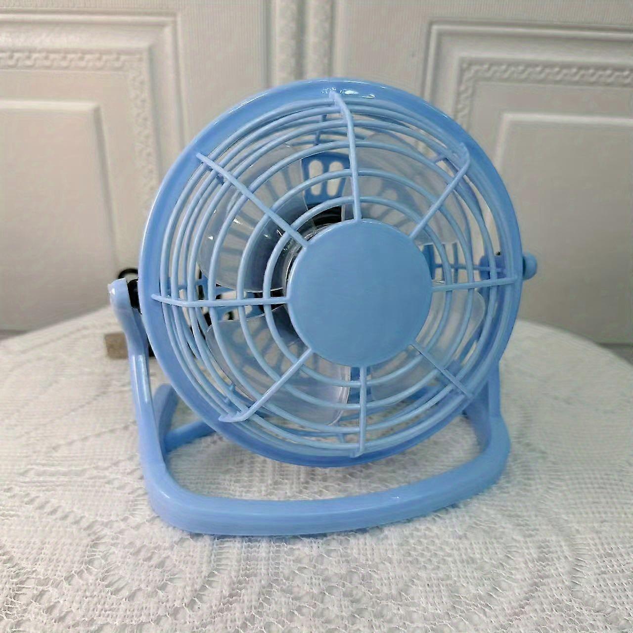 Usb-mini-tischventilator, 10 Cm (4 Zoll), 1 Stück, Leiser, Drehbarer Lüfter Für Laptop/desktop-pc, Tragbar, Usb-betrieben Mit Tastensteuerung, Robustes Kunststoffgehäuse Für Zuhause