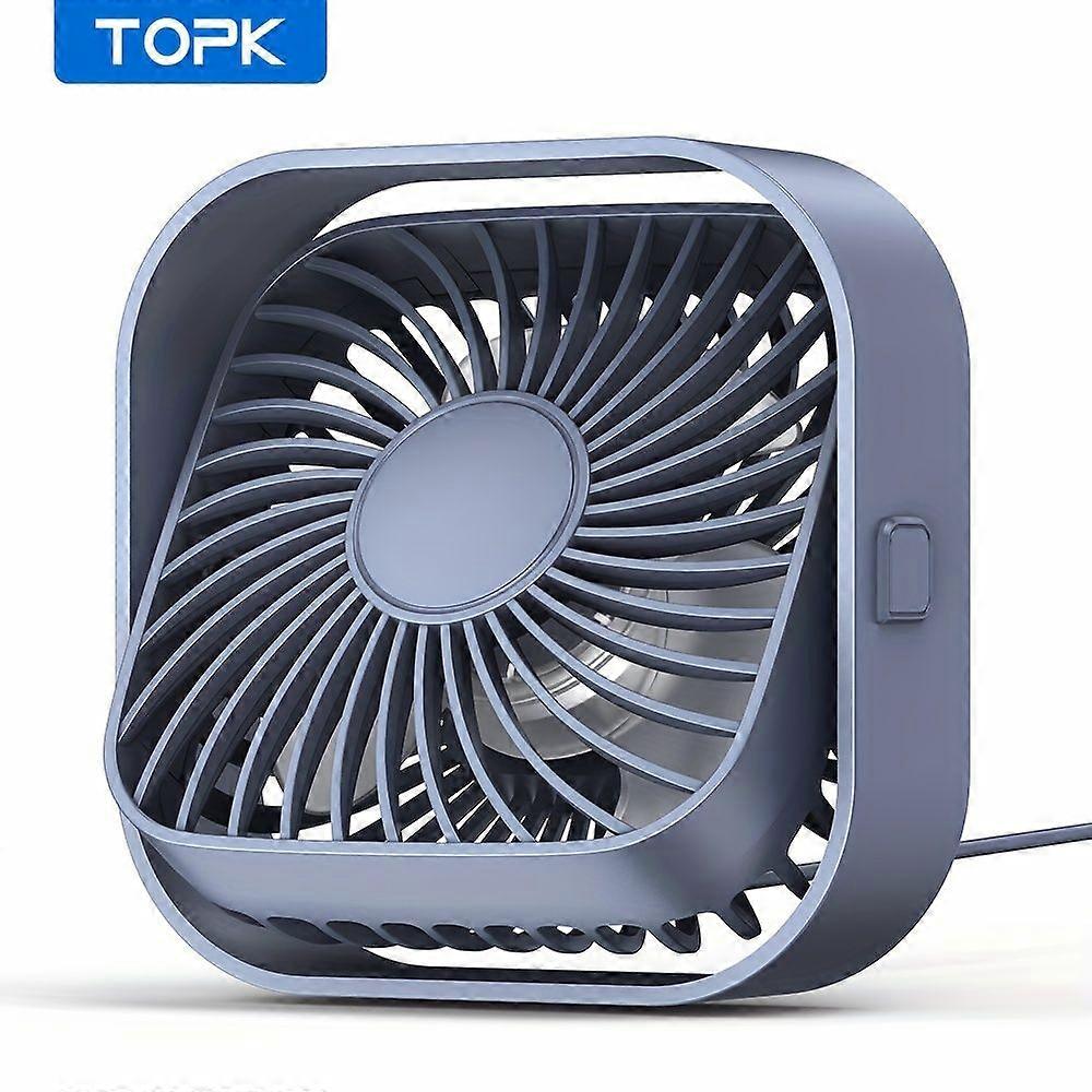 Kompakter Usb-tischventilator, Quadratisch, Leiser Bürstenloser Motor, Persönliche Kühlung Für Schlafzimmer, Büro Oder Studentenwohnheim