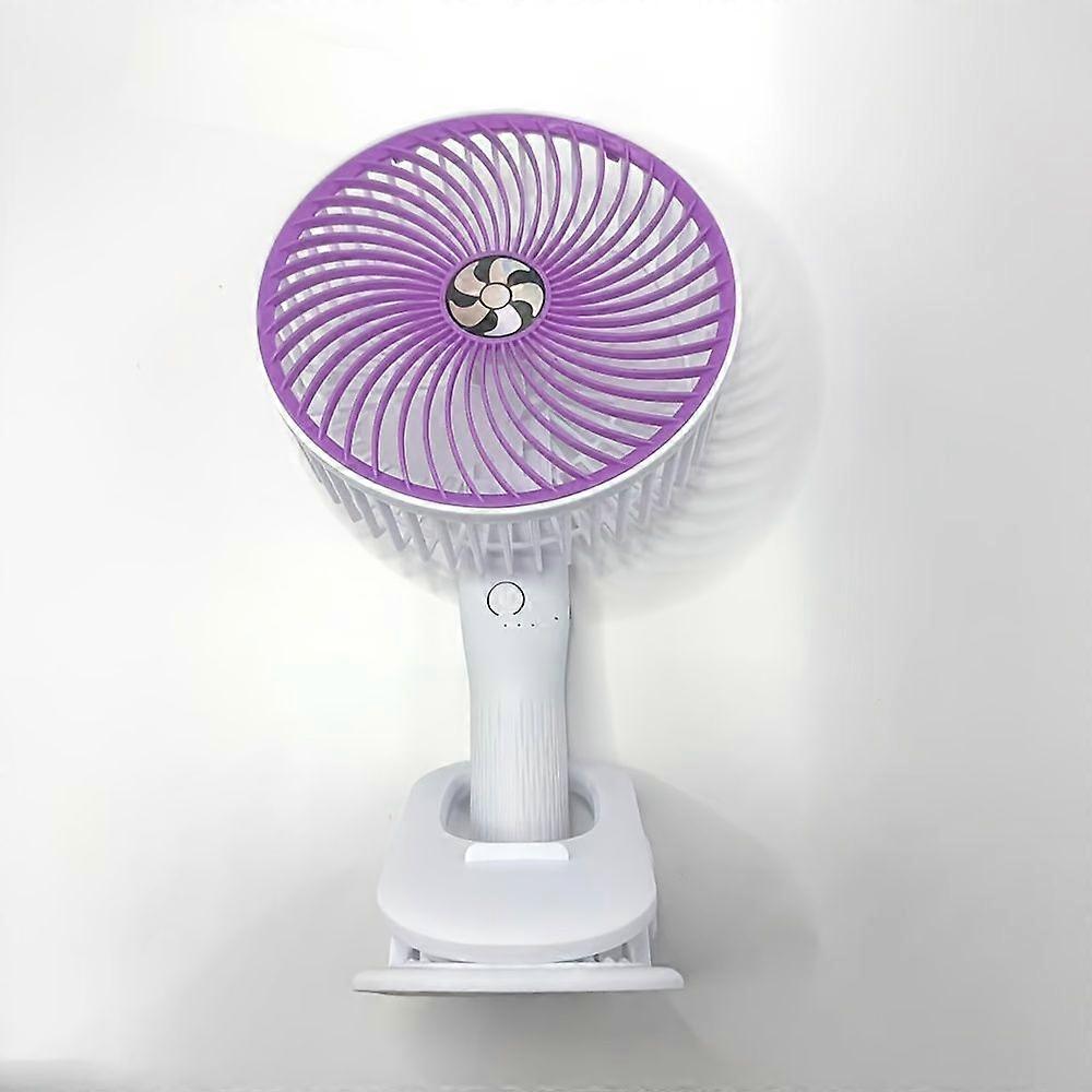 Tragbarer Clip-ventilator, Usb-aufladbar, 360° Drehbar, Kleiner Tischventilator Mit Clip Für Zuhause, Büro, Auto, Camping, Kunststoff-lithium-akku