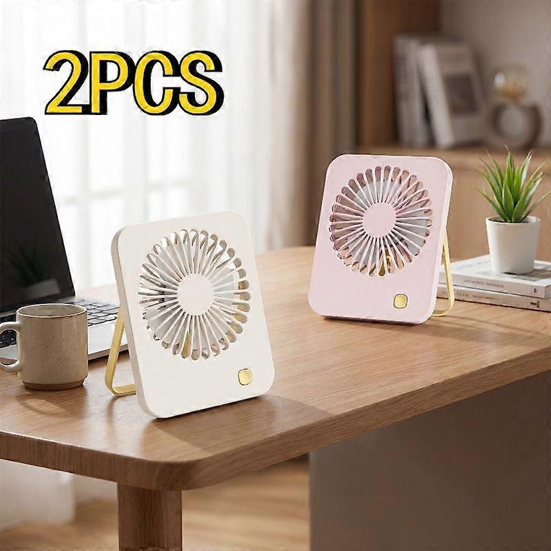 2 Stück Usb-miniventilatoren, Leise, Faltbar, Ultradünn, 180° Verstellbar, Zum Aufhängen Oder Aufstellen, Tragbarer Tischventilator Für Studentenwohnheime, Büros, Küche, Nachttisch Und Outdoor