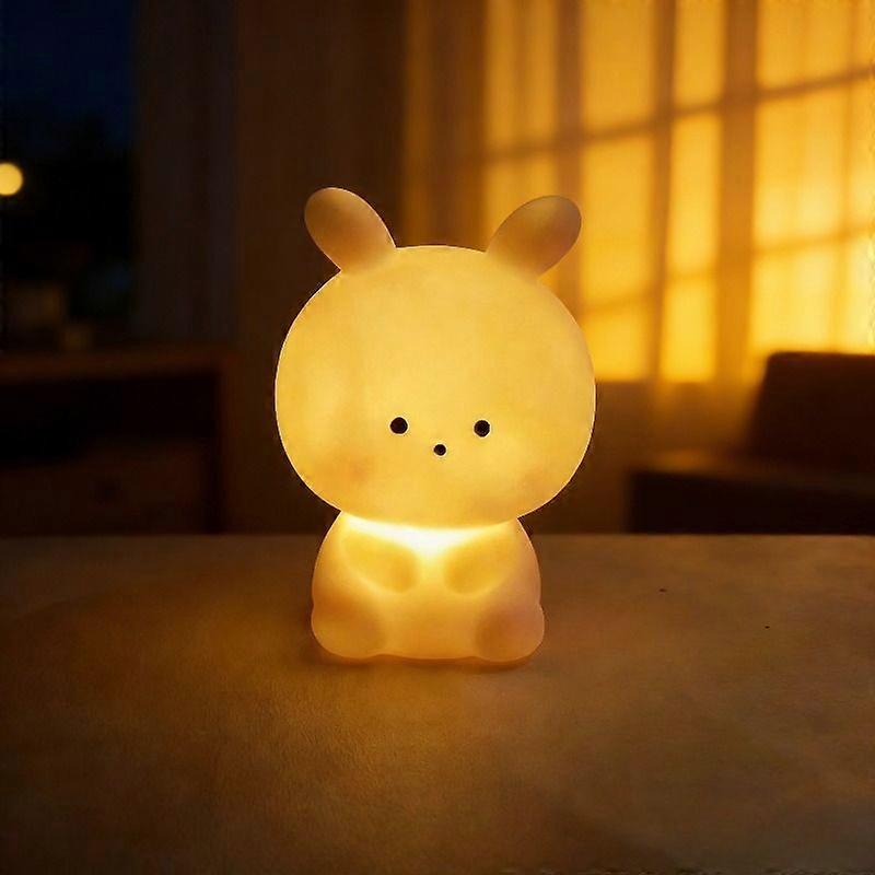 Silikon-hase Als Nachtlicht, Warmweiße Led-lampe Für Schlafzimmer Und Kinderzimmer, Niedliche Dekoration Für Zuhause, Oster- Und Valentinstagsgeschenk