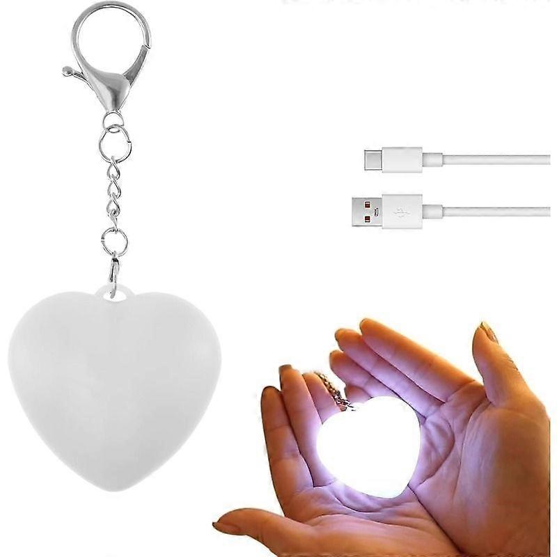 Herzförmiges Mini-nachtlicht, Modernes Minimalistisches Design Mit Automatischer Berührungssteuerung, Wiederaufladbare Led, Einfarbig