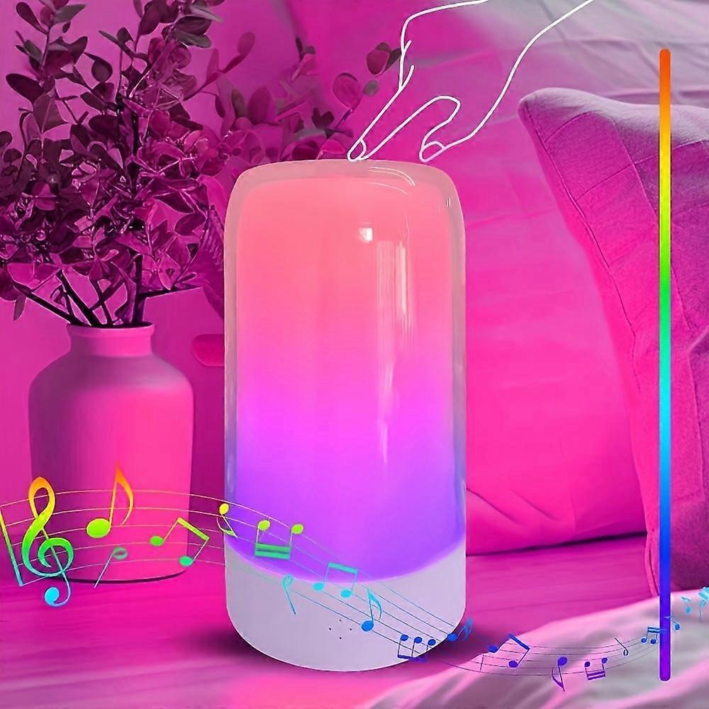 Led-nachtlicht Mit Musikrhythmusmodus Und Bewegungssensor, Dimmbare, Per Touch-steuerung Steuerbare Rgb-farbwechsel-usb-lampe Für Schlafzimmer Und Wohnzimmer