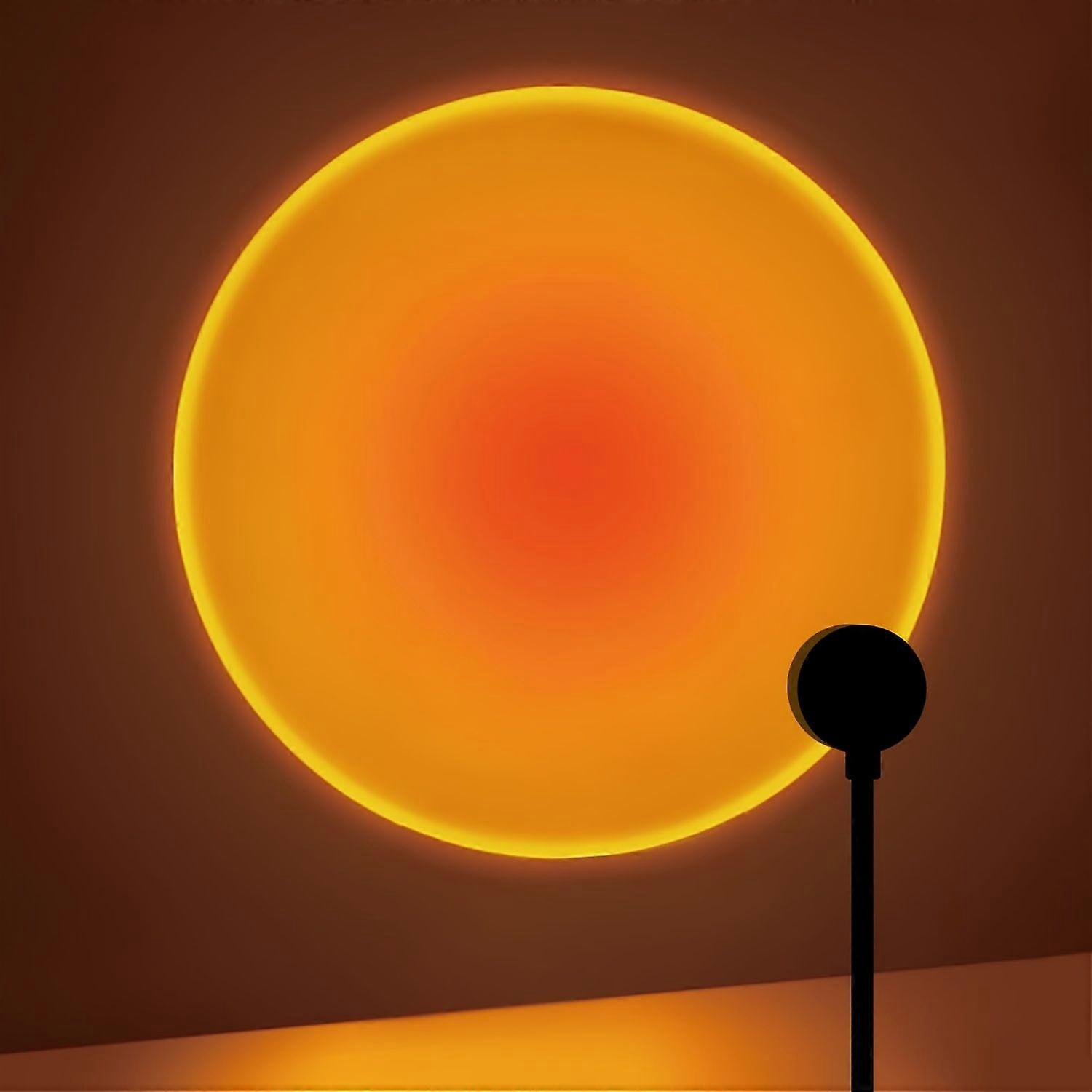 Sonnenuntergangsprojektionslampe, Dynamischer Farbverlauf Von Orange Zu Rot, Usb-betriebenes, Drehbares Led-nachtlicht Mit Mehreren Winkeln Für Wohnzimmer, Schlafzimmer Und Heimdekoration