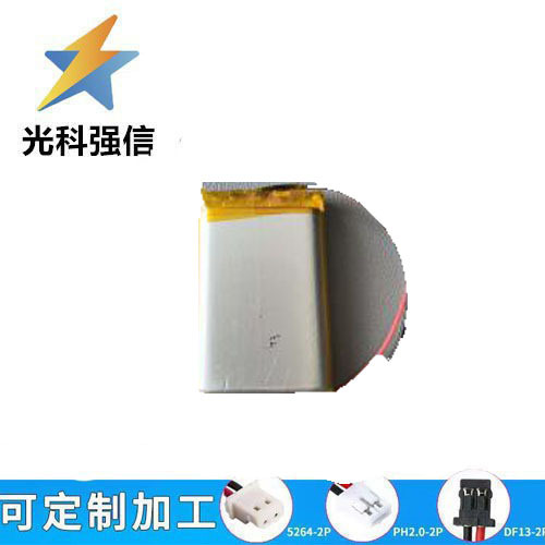 103253 2400mah 3,7v Lithium-akku Für Hochleistungstaschenlampen Mit Kabel Und 1,25mm Kopf.