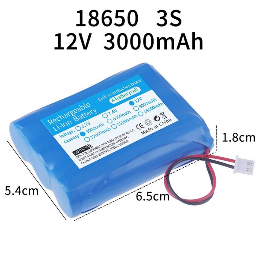 12v 3000mah 18650 Lithium-batterie, Geeignet Für Akkupacks Von Ferngesteuerten Autos