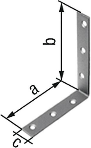 Alberts - Stuhlwinkel Länge 75 X 75 Mm Breite 16 Mm Stärke 2 Mm Edelstahl Loch-ø 5,5 Mm