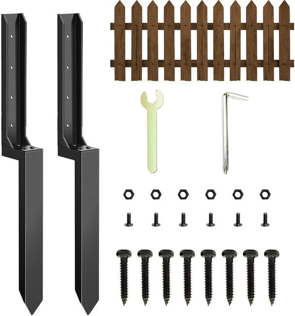 Zaunreparaturset, Robuste Ausführung, Pfostenreparaturnägel, Schnelle Und Einfache Montage, Zur Reparatur Von Schiefen Und Beschädigten Holzzäunen, 1 Set.