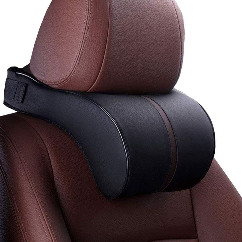 Nackenstützkissen Aus Leder Fürs Auto, Superweicher Autositzbezug Aus Memory-schaum, Kopfstützenkissen Fürs Autofahren