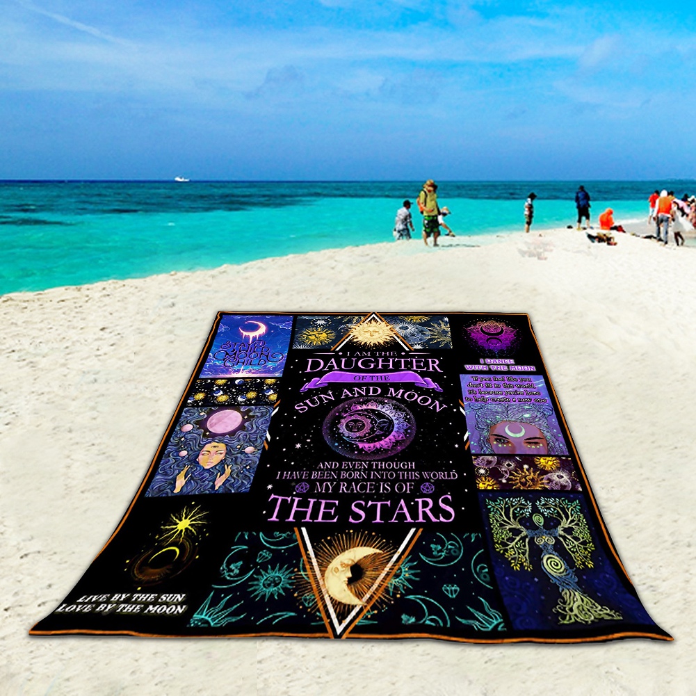 Mehrzweck-picknickmatte Mit Aufdruck Für Alle Jahreszeiten, Geeignet Für Yoga, Strand, Als Tagesdecke Oder Wandteppich, 96 X 114 Cm