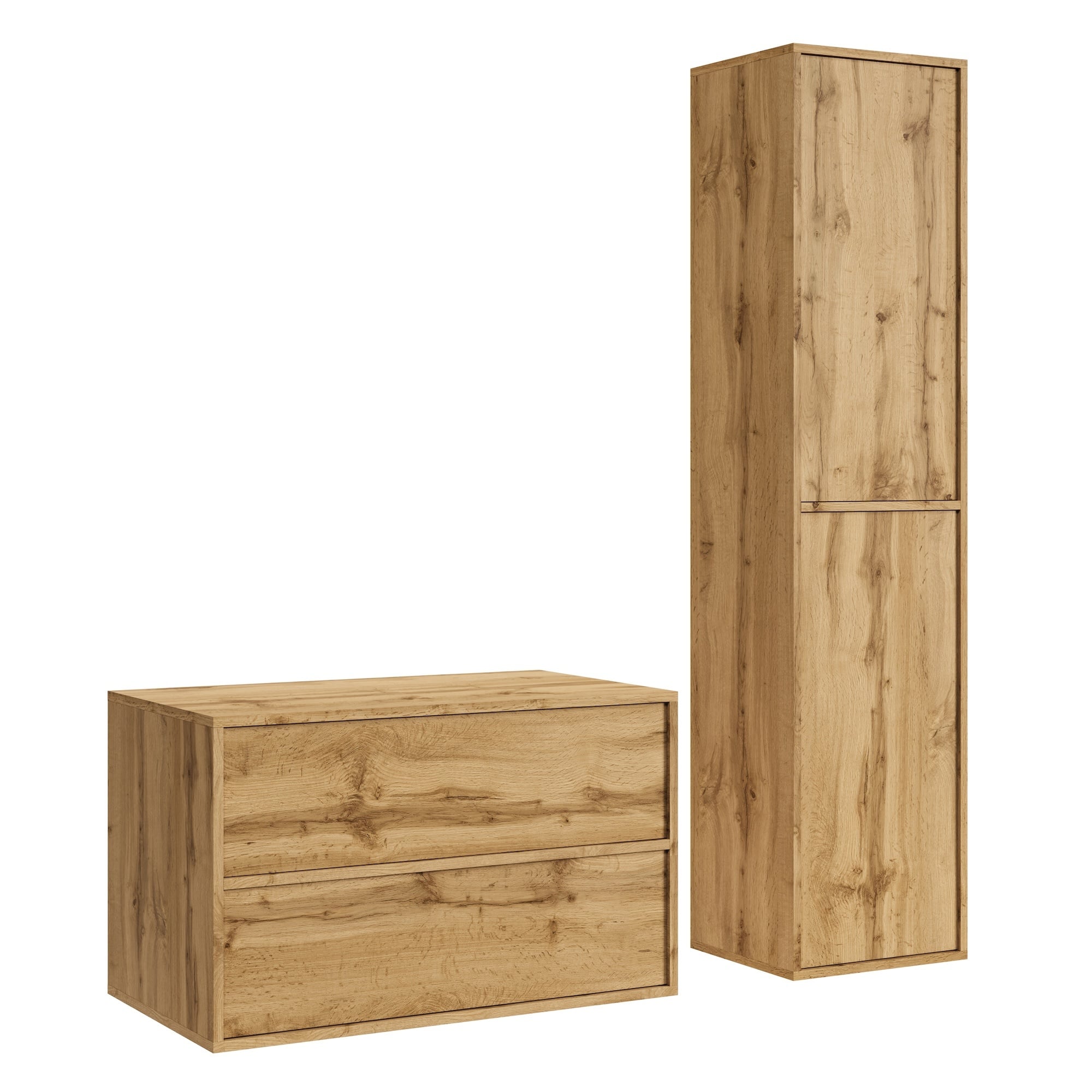 Badezimmermöbel Waschbeckenunterschrank Mali 80 Cm – Eiche – Ba