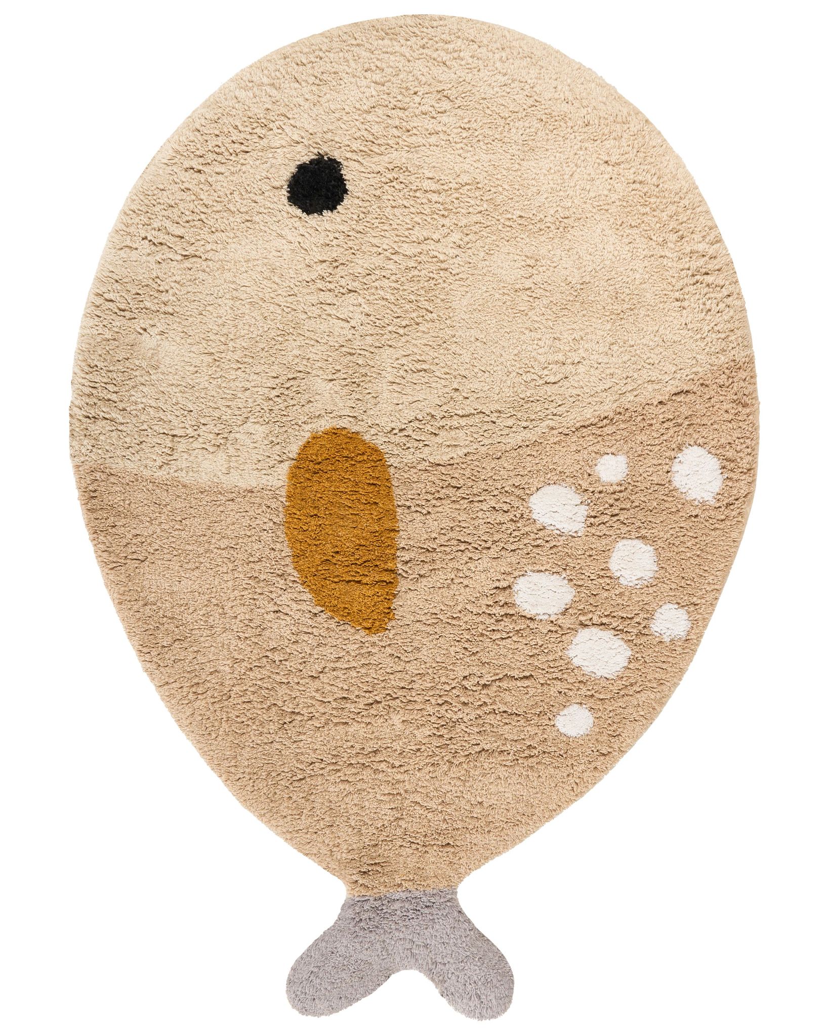 Kinderteppich Bloop Beige 80 X 120 Cm Baumwolle