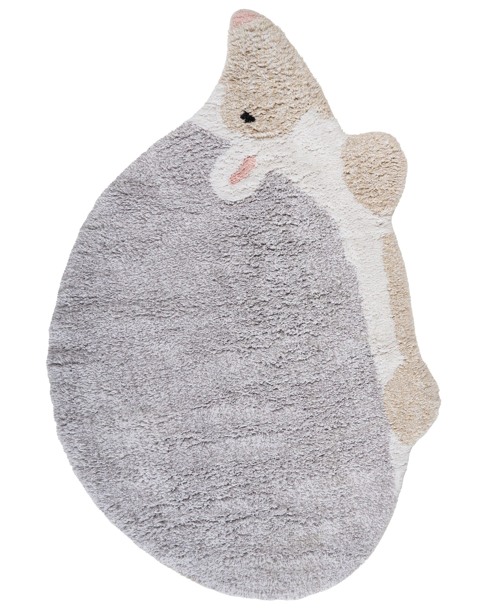 Kinderteppich Hedgy Grau 80 X 120 Cm Baumwolle