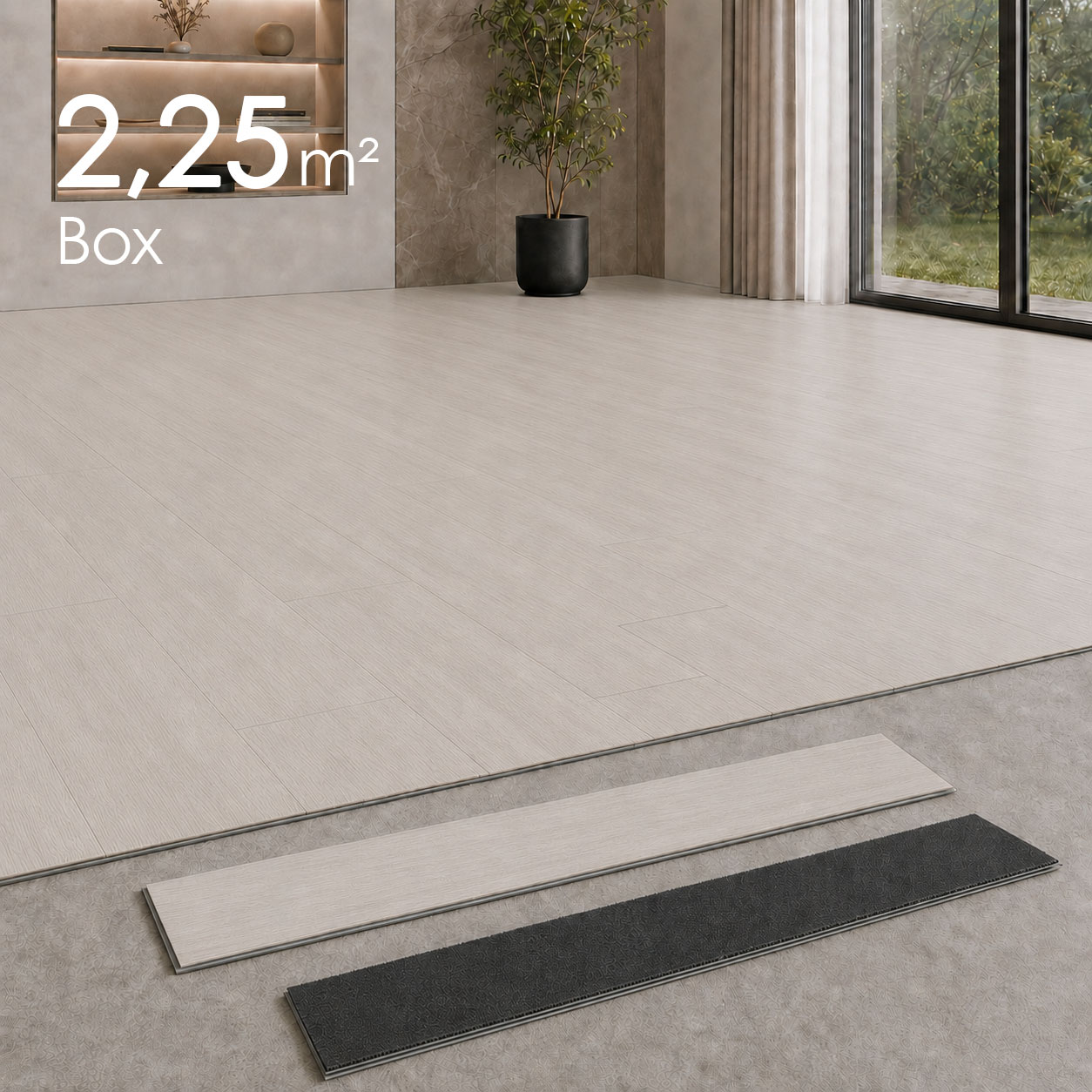 Spc Klick Hart Vinylboden, Wasserfest, Bodenbeläge, 4mm + 1mm Unterlage, Box 2,25 M² Amsterdam