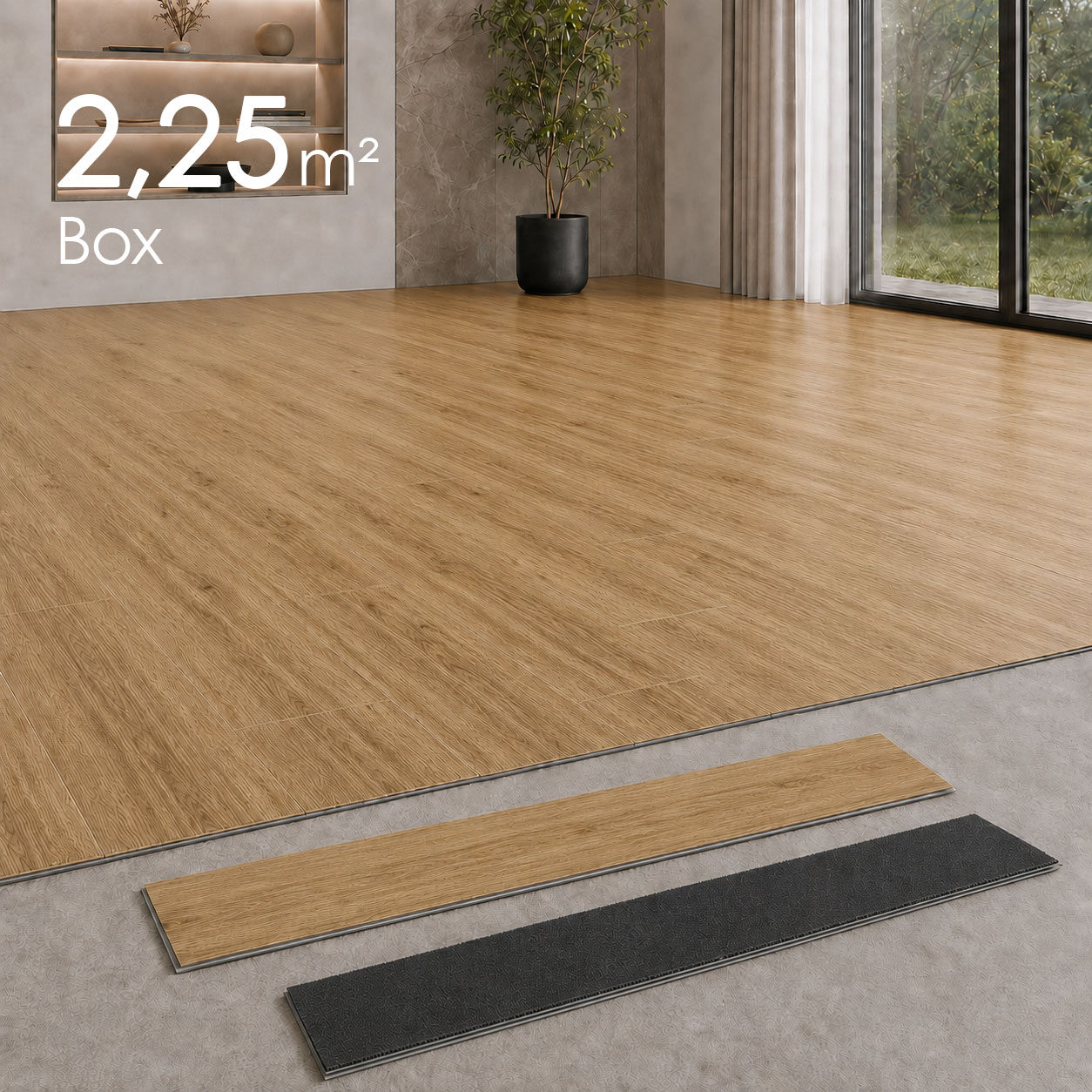 Spc Klick Hart Vinylboden, Wasserfest, Bodenbeläge, 4mm + 1mm Unterlage, Box 2,25 M² Alps