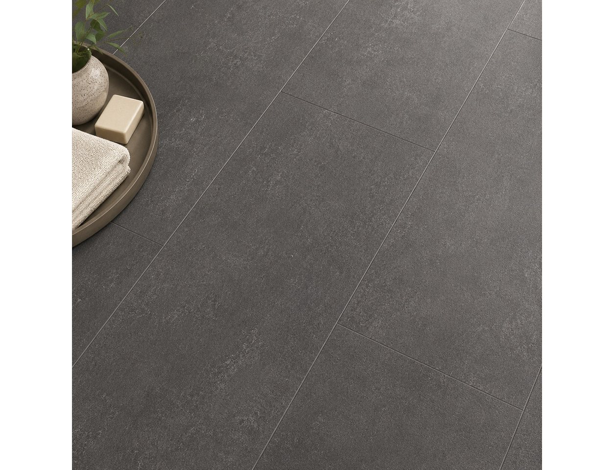 Selbstklebender Lvt Vinylboden 2 Mm, 20 Fliesen, Box 3,72 M² Charcoal Bild 3