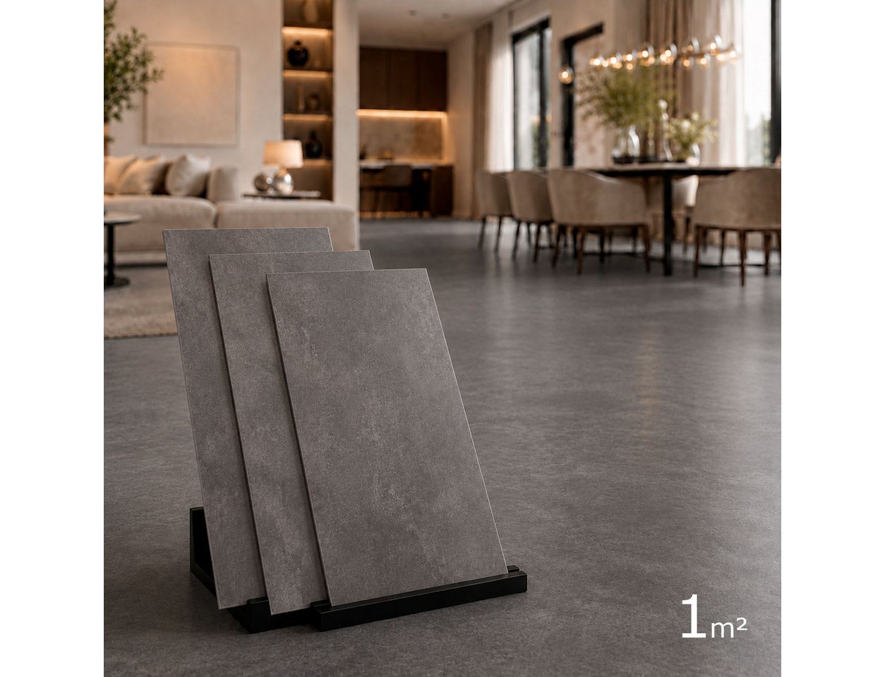 Selbstklebender Lvt Vinylboden 2 Mm, 20 Fliesen, Box 3,72 M² Charcoal Bild 4