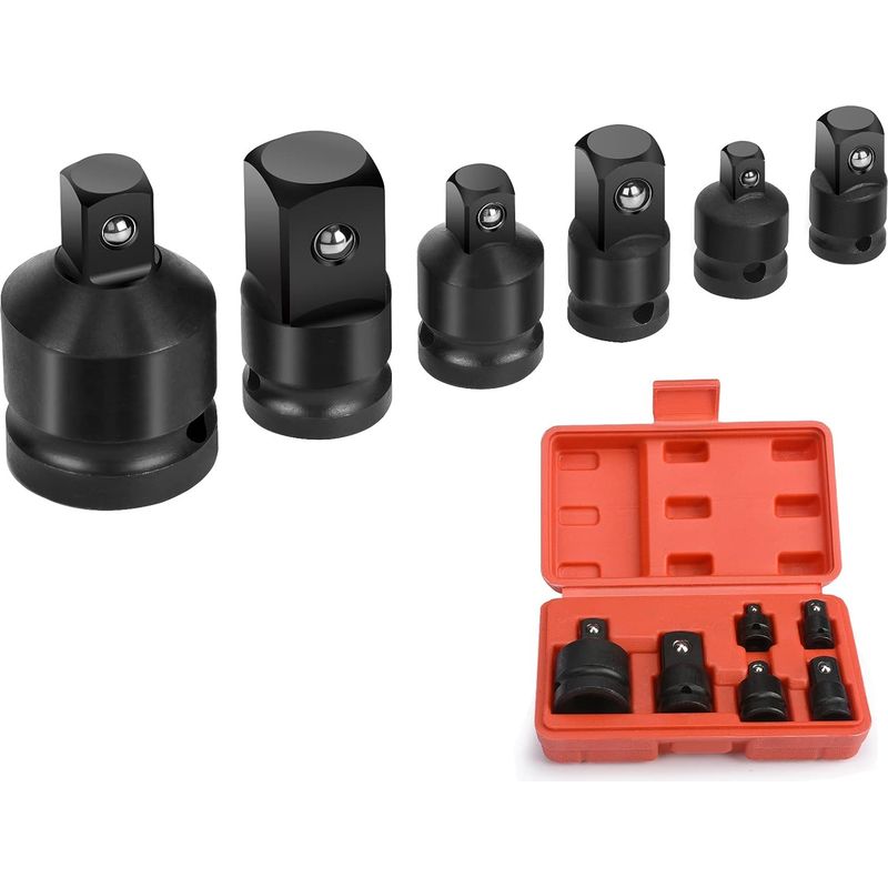 6er-set Steckschlüsseladapter – Reduzierstücke Und Verlängerungen 1/4", 3/8", 1/2", 3/4" – Für Schlagschrauber Und Steckschlüssel