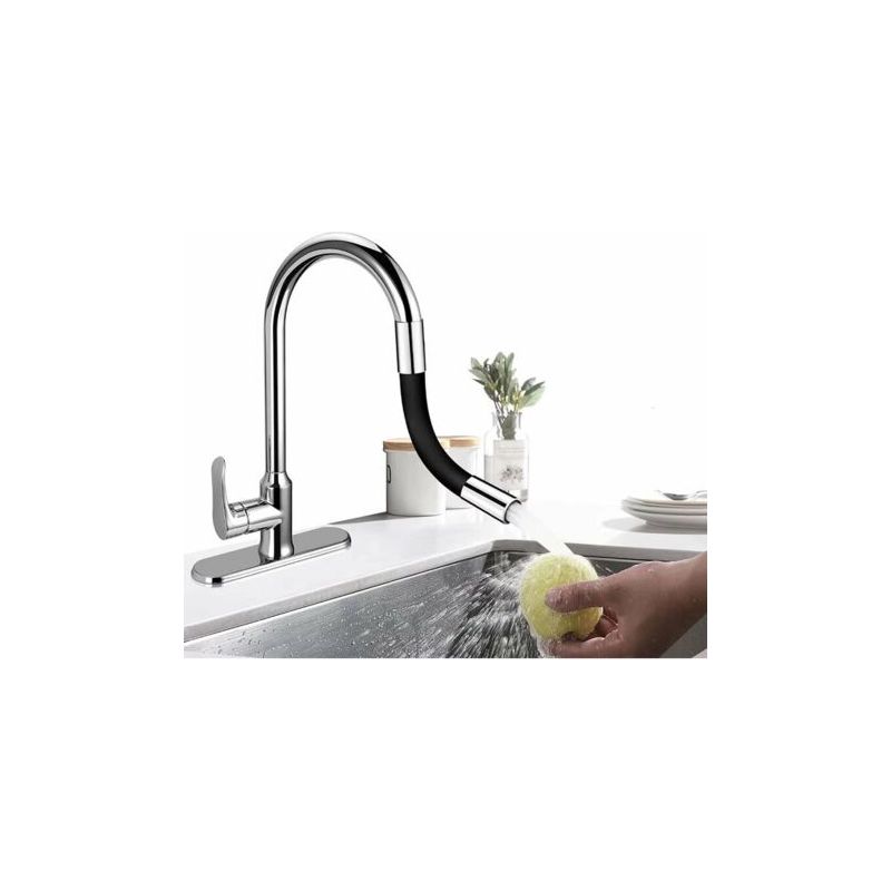 Zubehör: 360° Flexible Wasserhahnverlängerung – Geeignet Für Badezimmer Und Außenküchen (schwarz), Gesamtlänge (30 Cm)