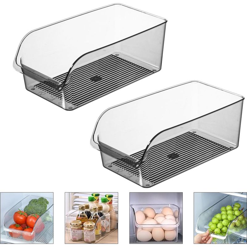 Mittelgroßer Kühlschrank-organizer – Gemüsebehälter Aus Lebensmittelechtem Material, Bpa-freier, Transparenter Organizer Für Küche, Kühlschrank Und Andere Aufbewahrungsmöglichkeiten