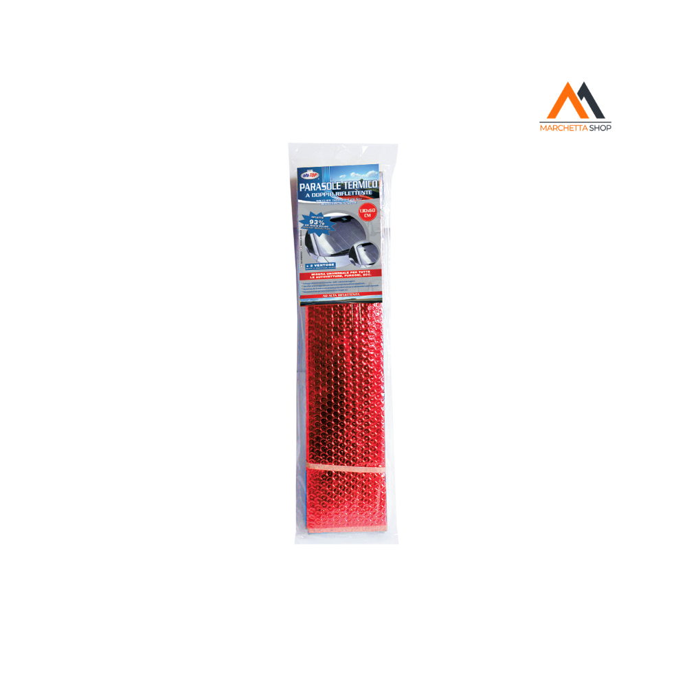 Parasole Rosso 130x60 Cm Doppia Riflettenza