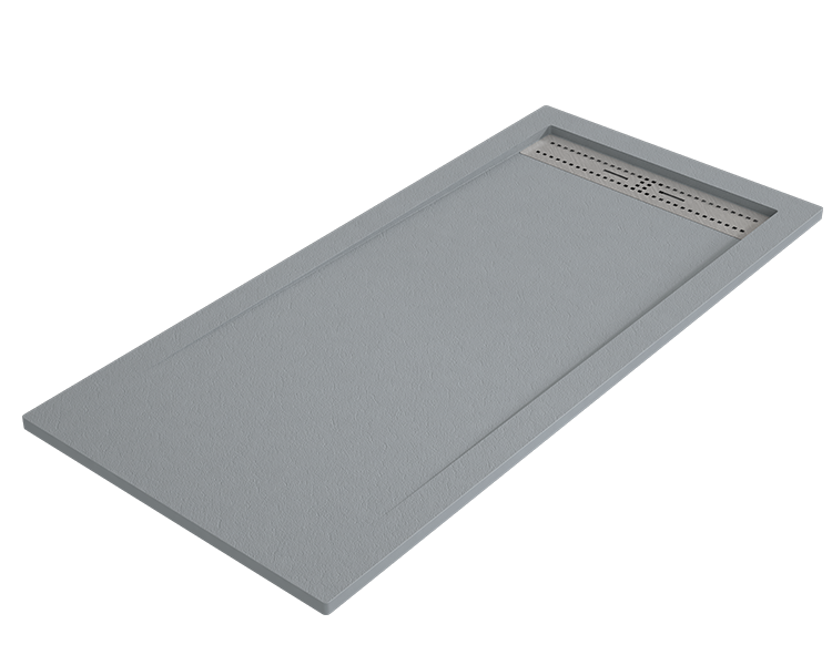 Duschwanne Bidai 90x190 Cm Zement Edelstahlgitter