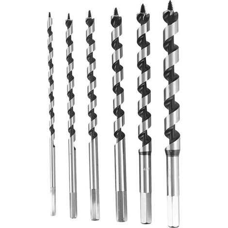 Set Mit 6 Langen Sechskant-bohrern 230 Mm Für Die Massivholzbearbeitung