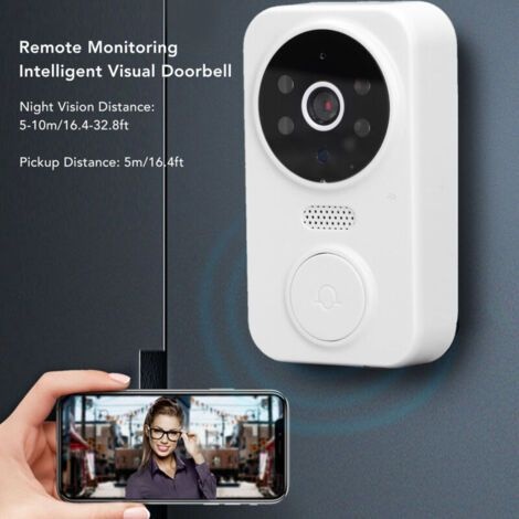 Kabellose Wlan-videotürklingel Mit 1080p-weitwinkelkamera, Nachtsicht Und Intelligenter Zwei-wege-audiofunktion