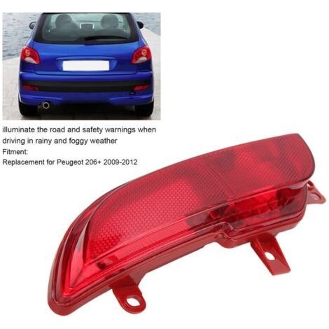 Hochtemperatur-nebelschlussleuchte Rechts, Kompatibel Mit Peugeot 206 Plus 2009-2012