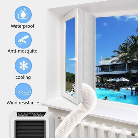 300 Cm Fensterdichtungsgewebe – Zubehör Für Mobile Klimaanlagen – Bohrfreie Montage – Reduziert Den Energieverbrauch –