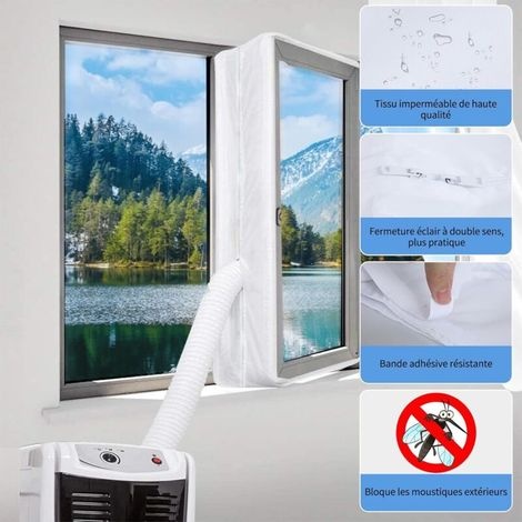 300 Cm Fensterdichtungsstoff Für Tragbare Klimaanlagen Und Wäschetrockner Mit 2 Löchern – Passend Für Alle Tragbaren Klimaanlagen, Einfache Montage
