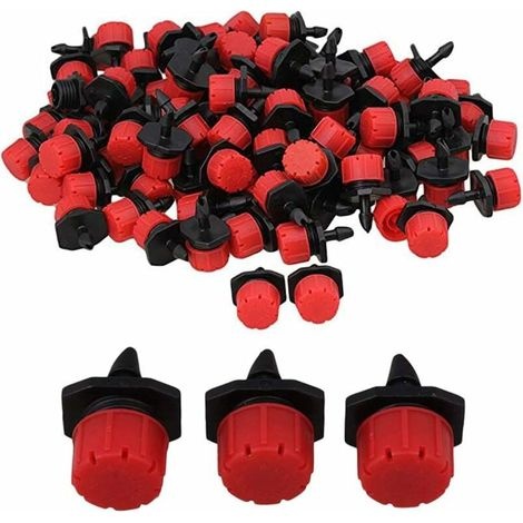 Set Mit 100 Tropfbewässerungs-tropfern Für Den Garten, Sprühdüsen, 360° Verstellbar, Diy-automatische Bewässerung
