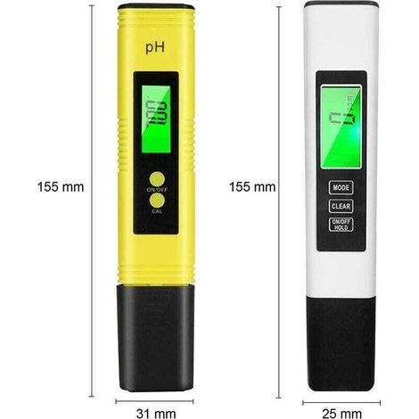 4-in-1 Ph-tester Zur Wasserqualitätsmessung Mit Tds-, Ec- Und Temperaturmessung, Lcd-bildschirm, Automatischer Kalibrierung, Für Schwimmbäder Und Aquarien