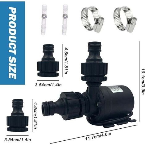 12v Bürstenlose Tauchpumpe 800l/h 5m Für Schwimmbad, Springbrunnen, Solaraquarium, Teich