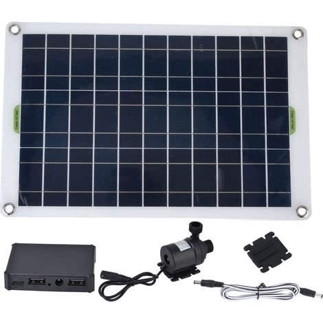 – Solarbetriebene Tauchpumpe (800 L/h) – 50-w-12-v-panel – Für Kleine Teiche, Aquarien Und Springbrunnen – Aus Silikon Und Kunststoff