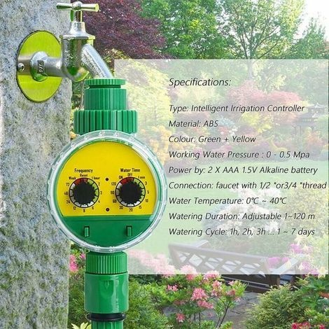 3/4"-digital-bewässerungstimer – Lcd-display – Programmierbar Bis Zu 120 Minuten – Wassersparend Für Tropfbewässerung