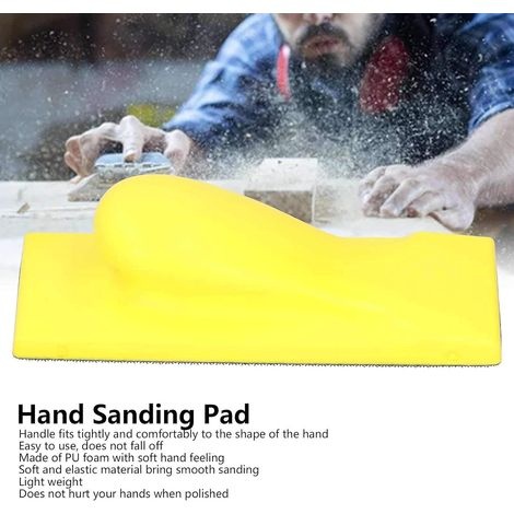 Selbstklebender Rechteckiger Handschleifklotz, Schleifpapierpad, Holzpolierwerkzeug, Geeignet Zum Polieren