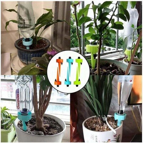 Tropfbewässerungsset, 6-teiliges Automatisches Pflanzensprenger-set, Verstellbare Flaschentropfbewässerung Für Gartenpflanzen, Pflanzensprenger Für Drinnen Und Draußen