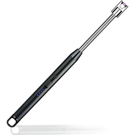 Elektrisches Kerzenfeuerzeug, Usb-wiederaufladbares Elektrisches Bogenfeuerzeug Mit 360° Flexiblem, Windfestem Schlauch, Schwarz, Business