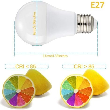 Led-lampe E27, Sockel Aus Aluminiumbeschichtetem Kunststoff, 12 W Leistung, Heimwerkerprojekt, Stehlampe, Nicht Dimmbar (5 Stück)
