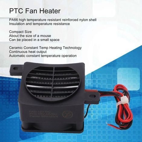 12v 50w Ptc-heizlüfter – Schnellentfroster Für Fahrzeuge – Verstärktes Nylongehäuse – Konstante Temperatur In 30 Sekunden