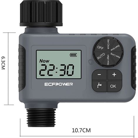 Bewässerungscomputer, Bewässerungstimer Mit Regenverzögerung/automatischem Und Manuellem Modus, Ipx5 Wasserdicht/großes Lcd-display, Bewässerungstimer Für Garten Und Rasen (1 Ausgang)
