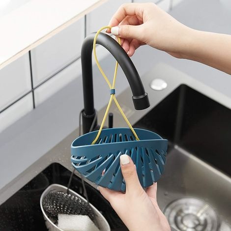 Spülbeckenschwammhalter Mit Abfluss, Hängender Schwammhalter, Utensilienhalter, Spülbeckenschwamm, Seifenhalter, Spülbeckenablage Zum Abtropfen Und Abstellen Von Schwämmen, Seife Und Spülbürsten (2-te