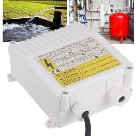 Steuerkasten Für 1,5-kw-tauchpumpe – Integrierter Thermoschutzschalter – Schnelle Installation – Kompatibel Mit Tauchpumpen – Abs-material – Irisfr