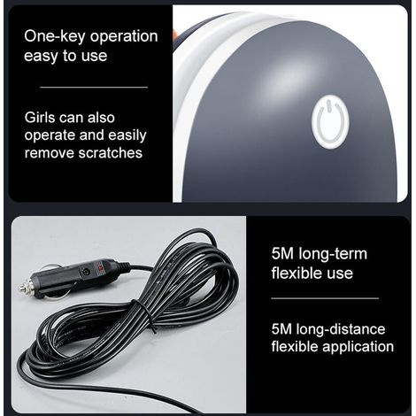 Tragbare Elektrische Poliermaschine, Poliergerät, Kratzerreparatur, Schleifgerät, Autokratzerreparatur-set Für Zuhause, 12.000 U/min, 12 V, 0–120 W, Schwarz