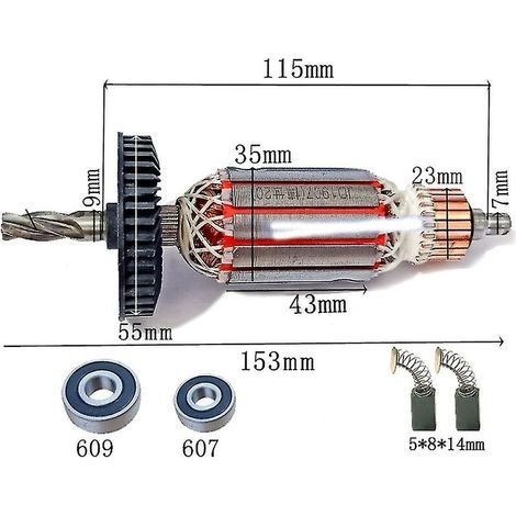 Ac220–240v Ankerrotoranker Gbh 2-24, Ersatzteil Für Hammer Gbh2-24 Gbh2-20, 4 Zähne